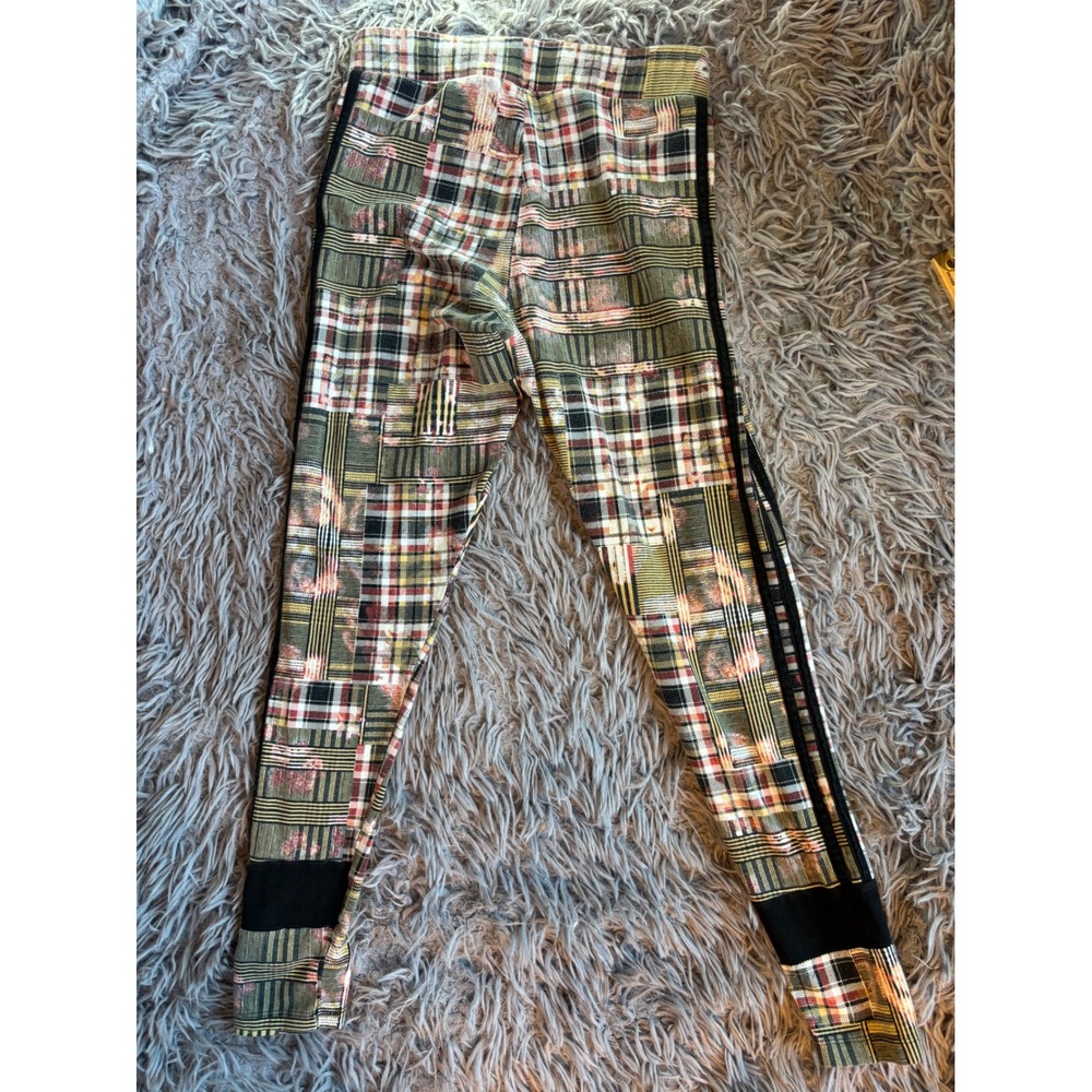Adidas Her Studio London Patchwork Plaid Floral Leggings Multicolor Medium